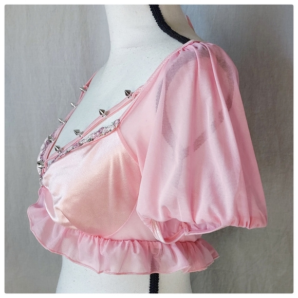 Dolls Kill Sugar Thrillz Feeling Thorny Bra Top - Picture 6 of 10